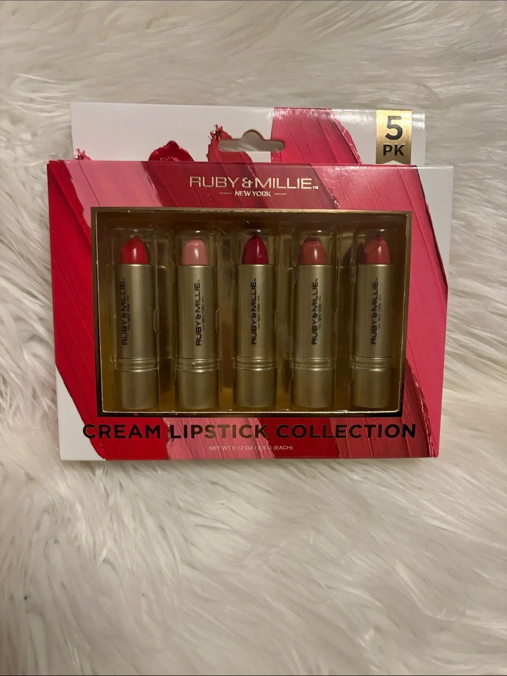 Ruby & Millie Cream Lipstick Collection - 5 Pack (Reds & Pinks)